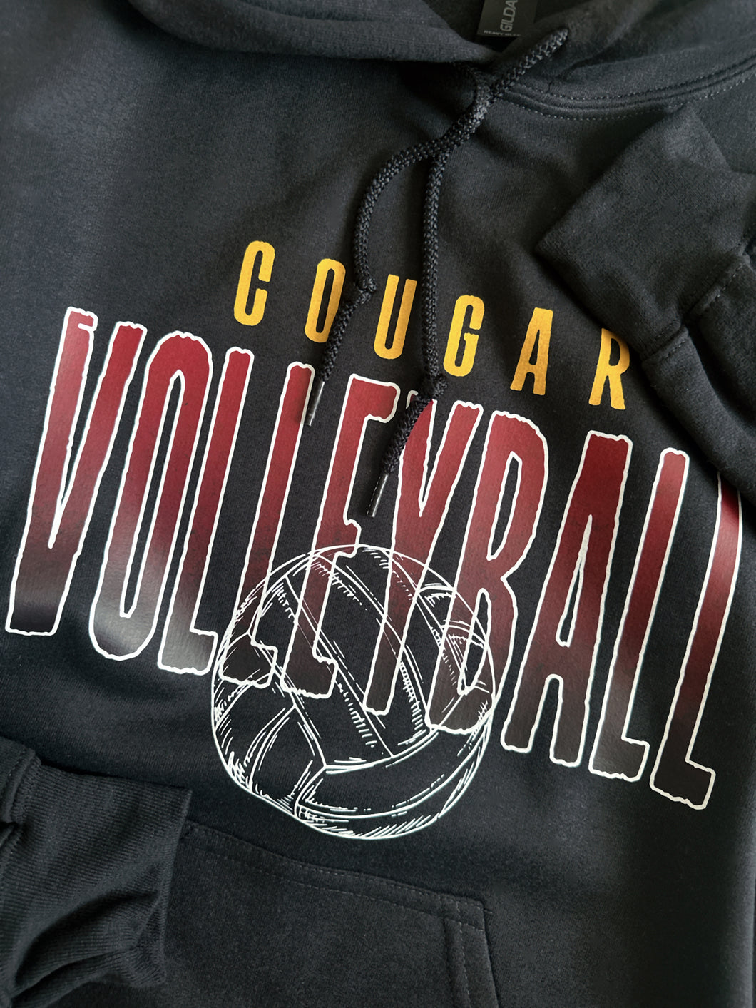 COUGAR VINTAGE FADE VOLLEYBALL HOODIE