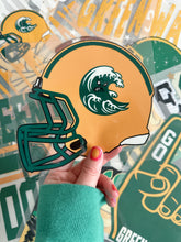 Load image into Gallery viewer, GREEN WAVE FOOTBALL HELMET TRANSFER DECAL
