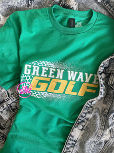 GREEN WAVE GOLF SPRAY TEE