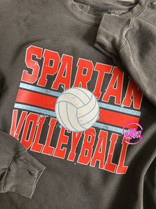 SPARTAN VOLLEYBALL LINES INKED CREWNECK