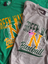 Load image into Gallery viewer, GREEN WAVE BASEBALL VINTAGE STAMP TEE
