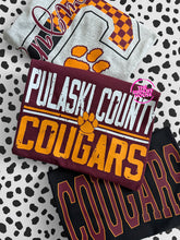 Load image into Gallery viewer, COUGARS RETRO BLOCK TEE
