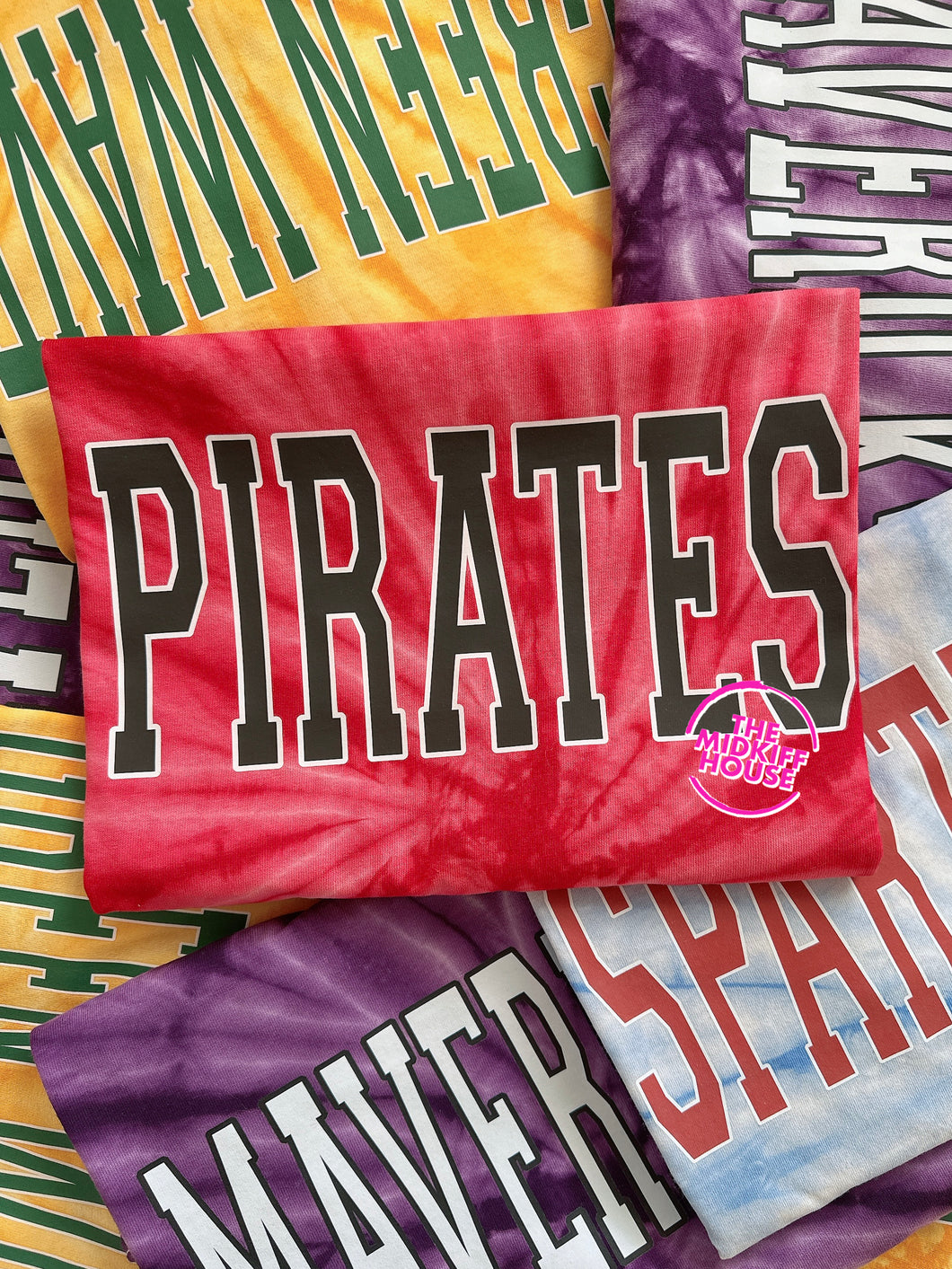 PIRATES VARSITY TIE-DYE TEE