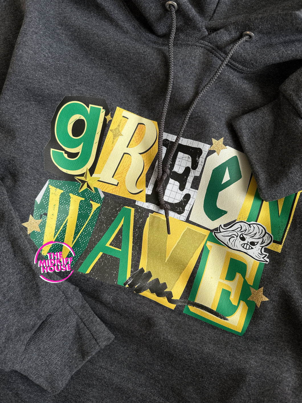 GREEN WAVE SCRAPBOOK HOODIE