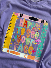 Load image into Gallery viewer, HAPPY TO SEE YOUR FACE FRAME TEE
