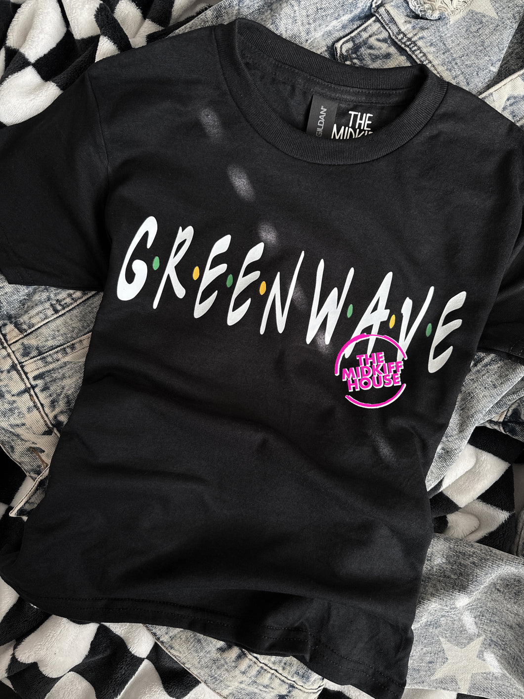 SALE! GREEN WAVE DOTS TEE