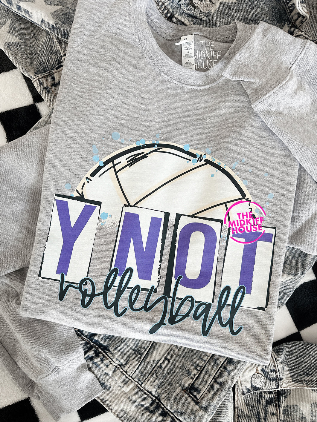 Y NOT VOLLEYBALL SKETCH CREWNECK