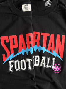 SPARTAN FOOTBALL ARCHED TEE