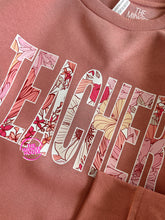 Load image into Gallery viewer, TEACHER BOLD FLORAL CREWNECK
