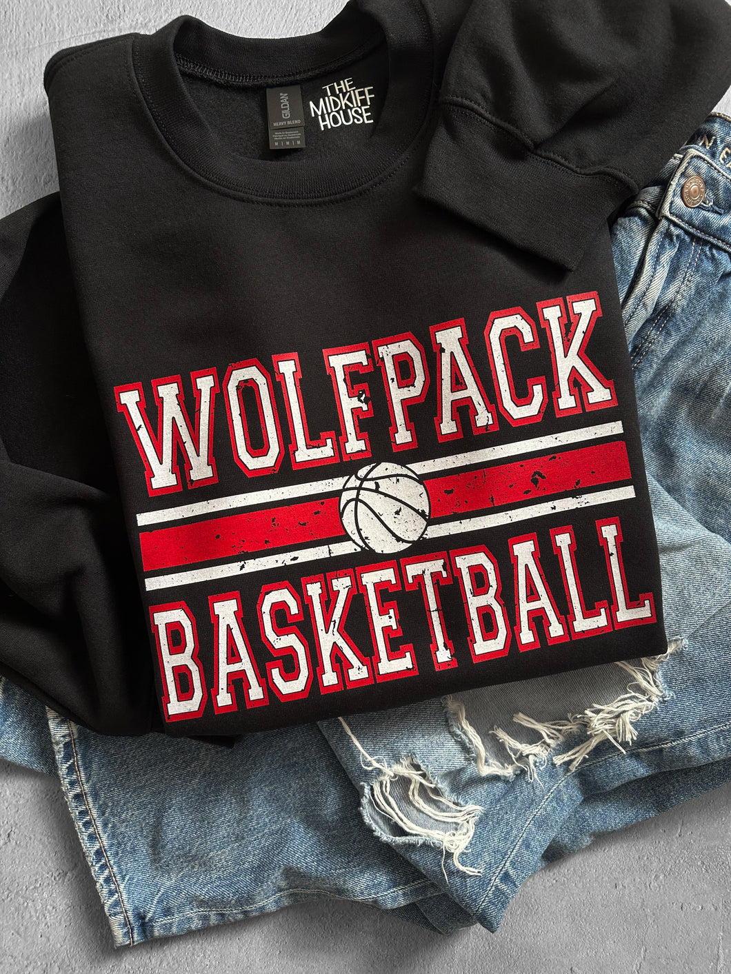 WOLFPACK ON THE LINE CREWNECK