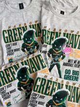 Load image into Gallery viewer, GREEN WAVE FOOTBALL COVER TEE
