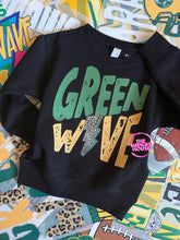Load image into Gallery viewer, SALE! GREEN WAVE LIGHTNING CREWNECK
