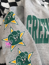 Load image into Gallery viewer, GREEN WAVE TRENDY STARS CREWNECK
