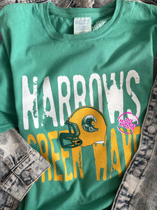 GREEN WAVE HELMET HEADLINE TEE