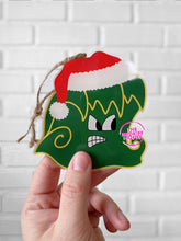 Load image into Gallery viewer, SALE! SANTA GREEN WAVE ORNAMENT

