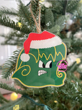 Load image into Gallery viewer, SALE! SANTA GREEN WAVE ORNAMENT
