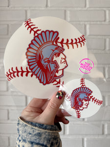 SPARTAN BASEBALL LOGO TRANSFER DECAL