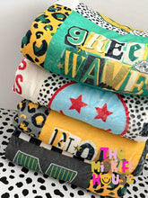 Load image into Gallery viewer, GREEN WAVE PATCHES BLANKET (IN-STOCK)
