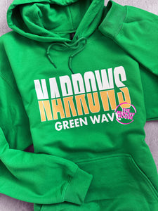 GREEN WAVE MOD SPLIT HOODIE