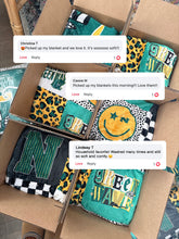 Load image into Gallery viewer, GREEN WAVE PATCHES BLANKET (IN-STOCK)
