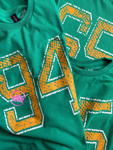 Load image into Gallery viewer, GREEN WAVE JERSEY NUMBER TEE
