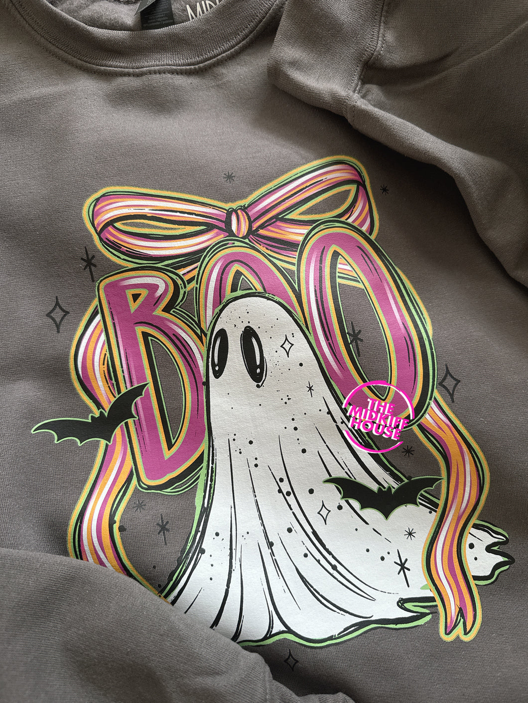 BOO BOW GHOSTY CREWNECK