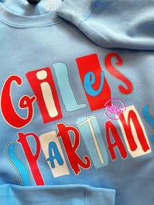 GILES SPARTANS HAPPY CUT-OUTS CREWNECK