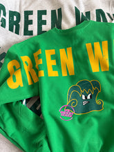 Load image into Gallery viewer, GREEN WAVE WIDE OUT CREWNECK
