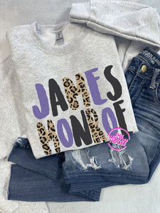 JAMES MONROE LEOPARD STAMP CREWNECK