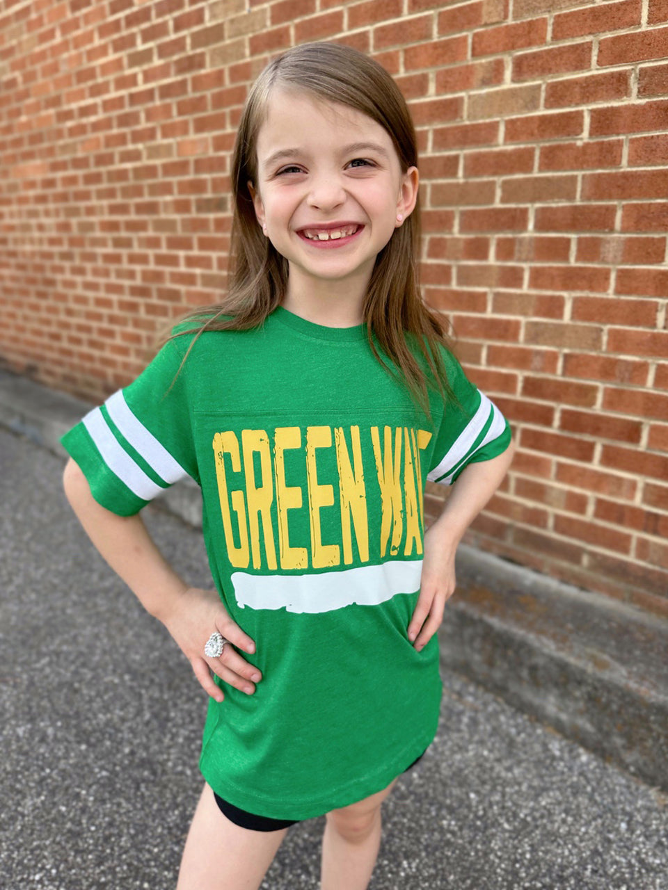 GREEN WAVE JERSEY TEE