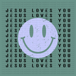 JESUS LOVES YOU SMILE TEE