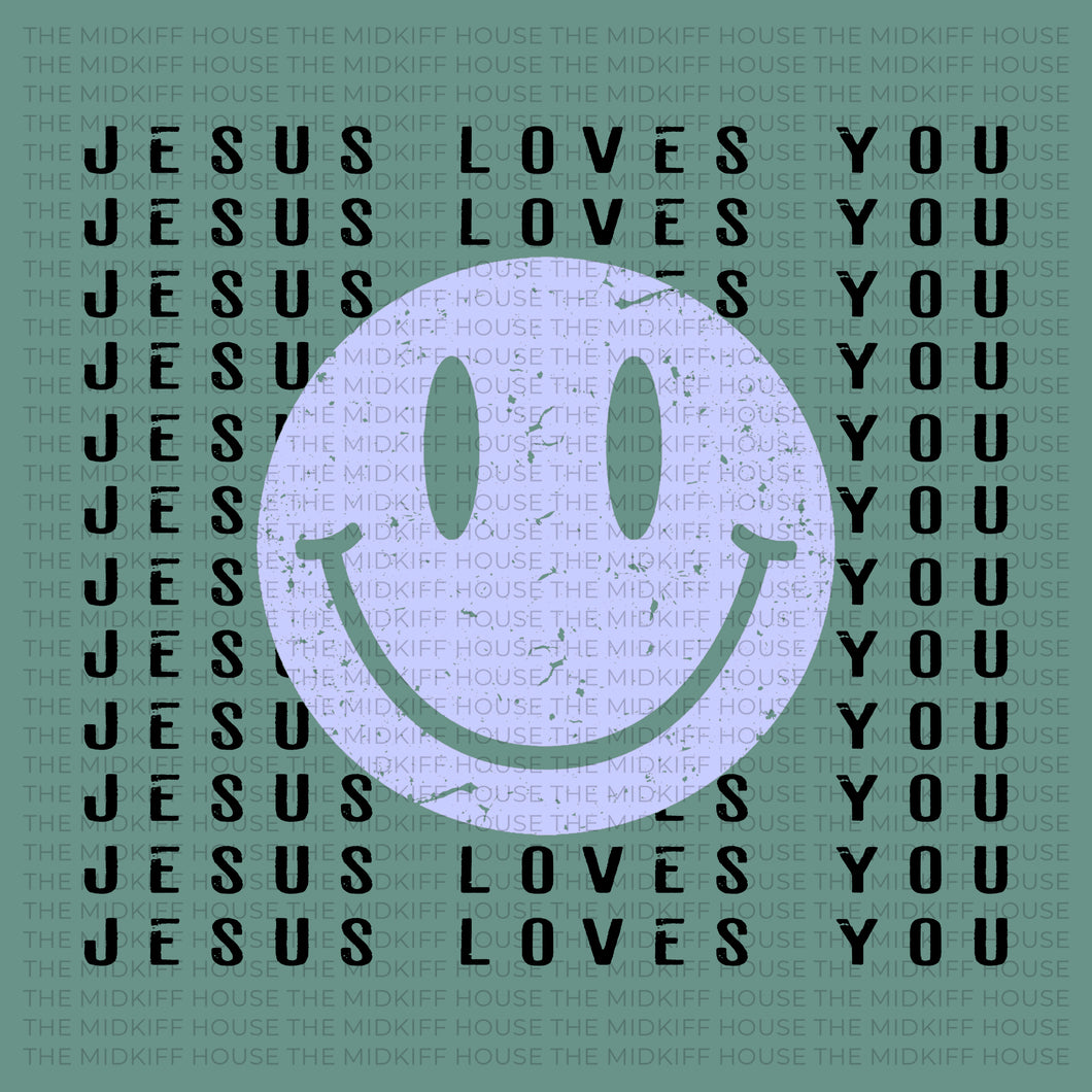 JESUS LOVES YOU SMILE TEE