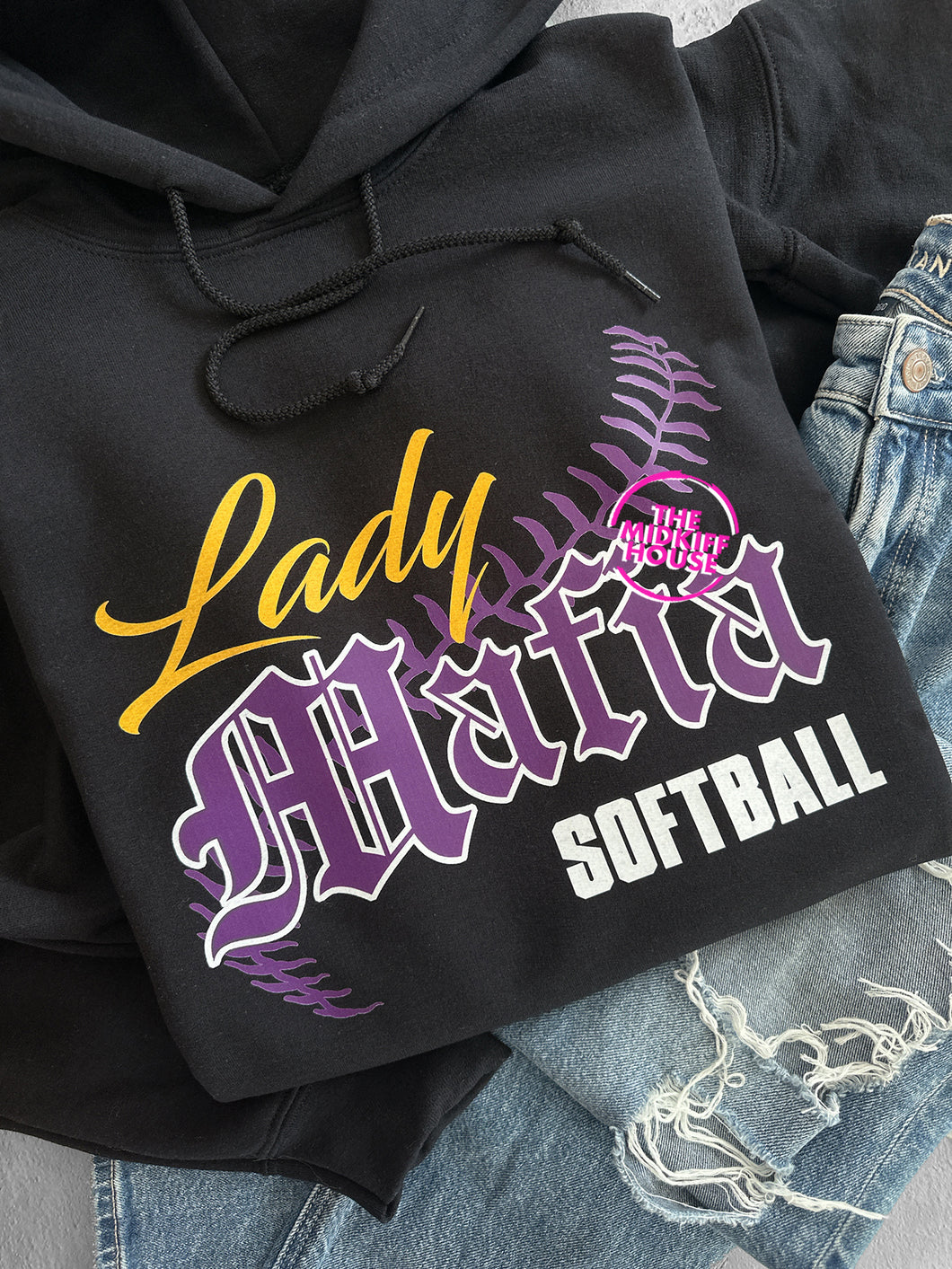 LADY MAFIA BIG STITCH HOODIE