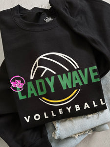 THROWBACK LADY WAVE VOLLEYBALL CREWNECK