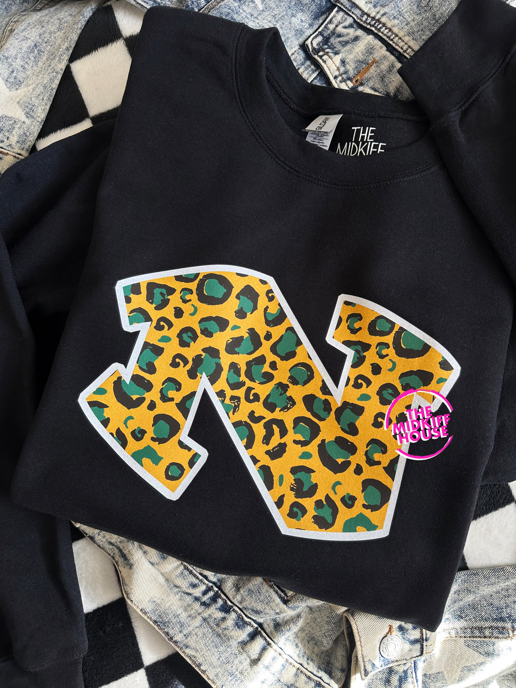 SALE! LEOPARD N LOGO CREWNECK