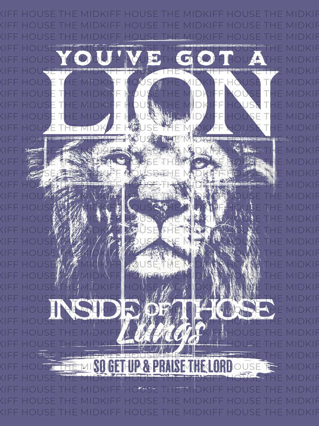 LION INSIDE GRAY