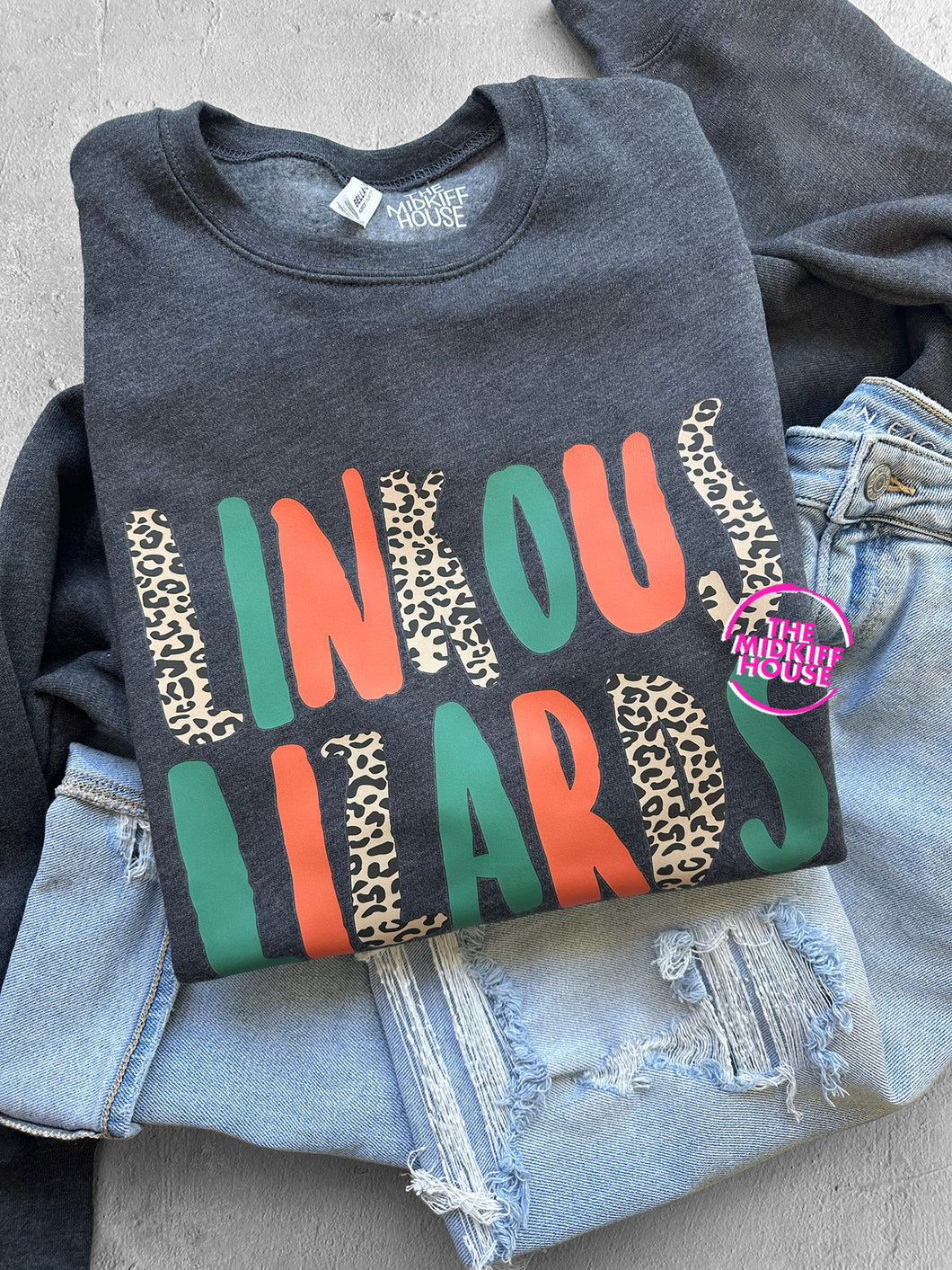 SALE! LIZARDS LEOPARD STAMP CREWNECK