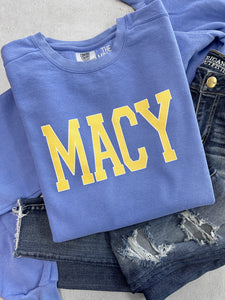 MACY VARSITY CREWNECK