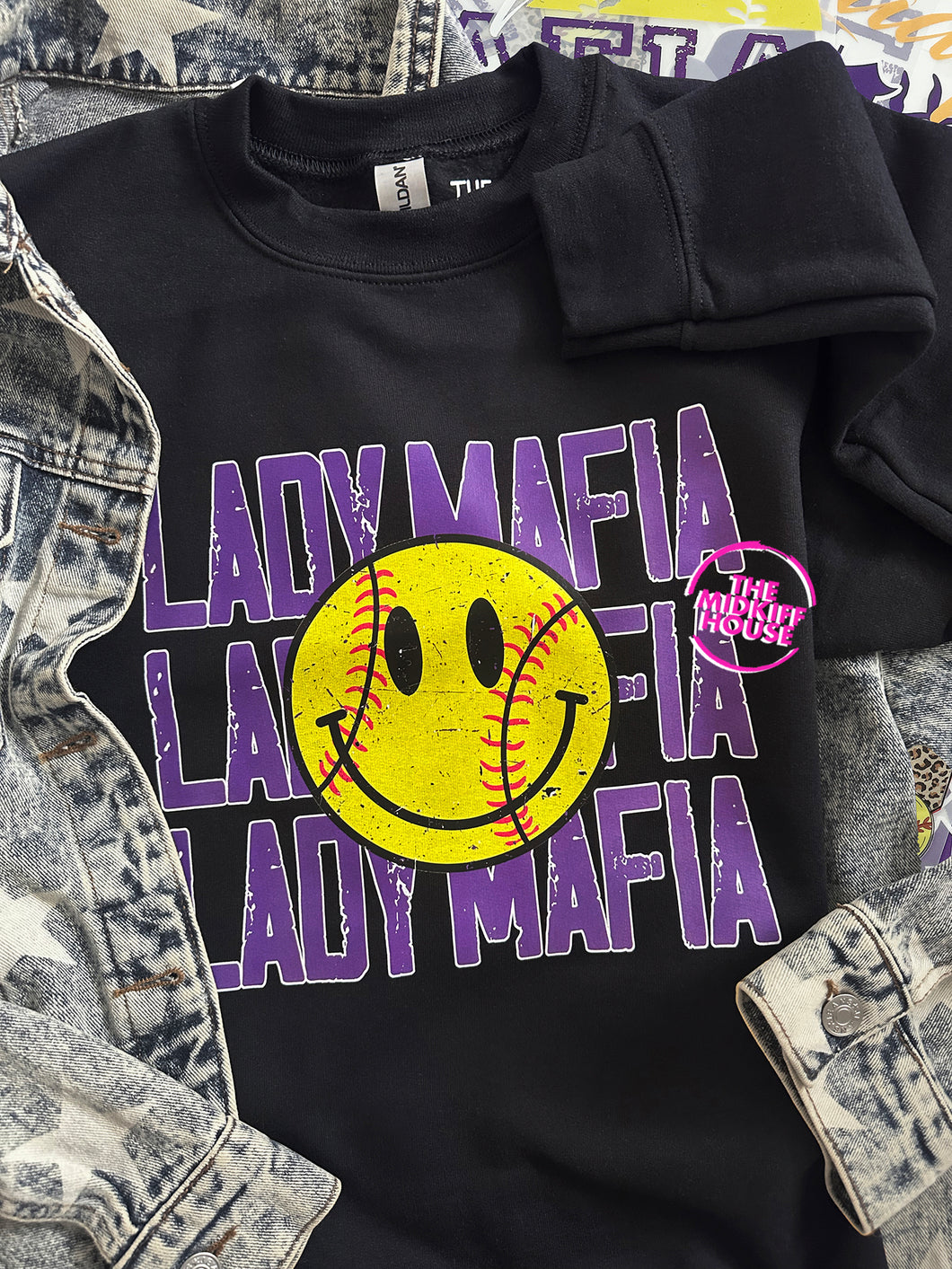 LADY MAFIA RETRO SMILE CREWNECK