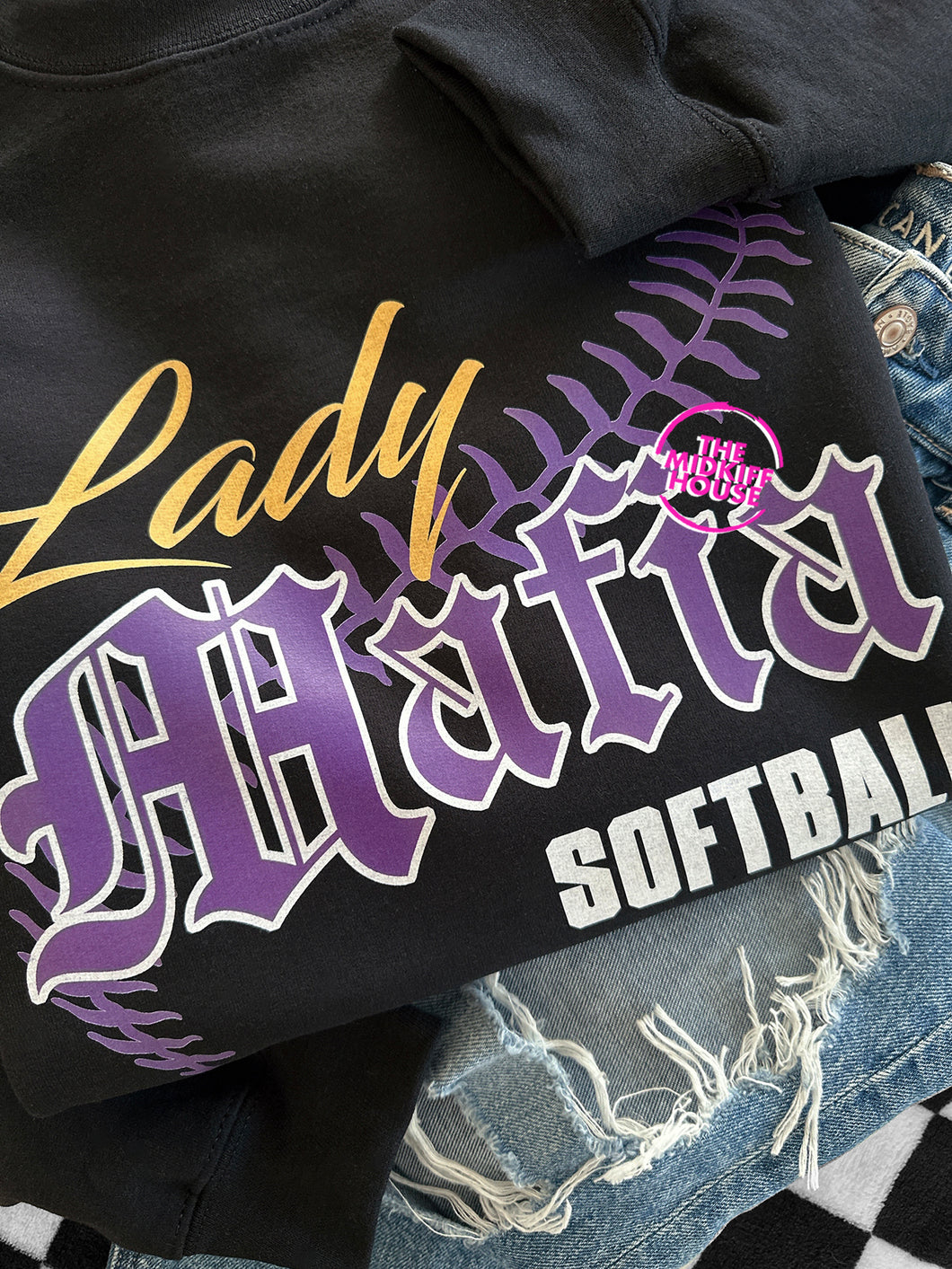 LADY MAFIA BIG STITCH CREWNECK