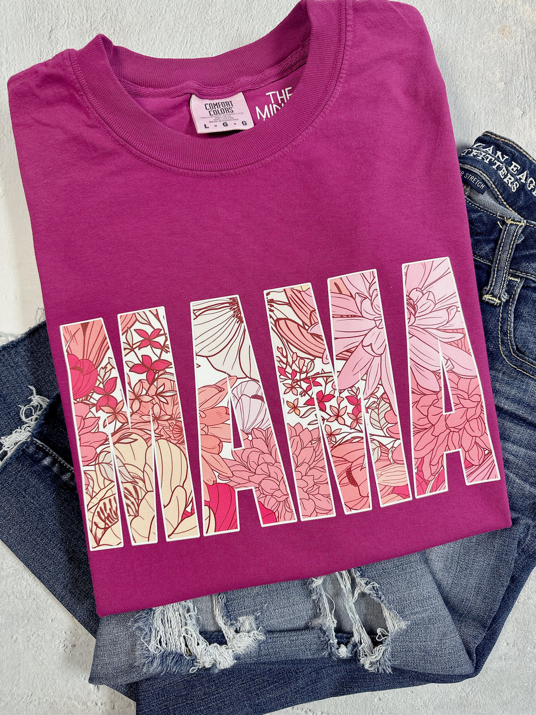 MAMA BOLD FLORAL TEE