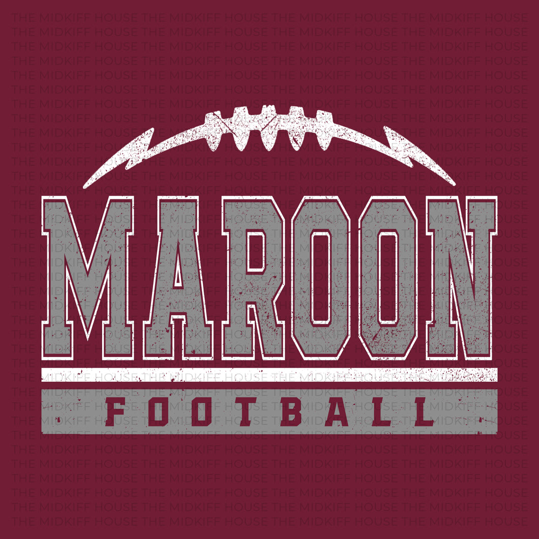 MAROON FOOTBALL LACES TEE