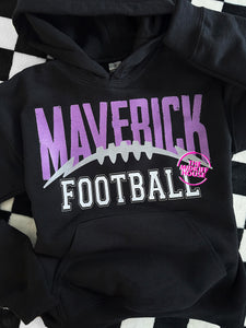 MAVERICK FOOTBALL ARCHED HOODIE
