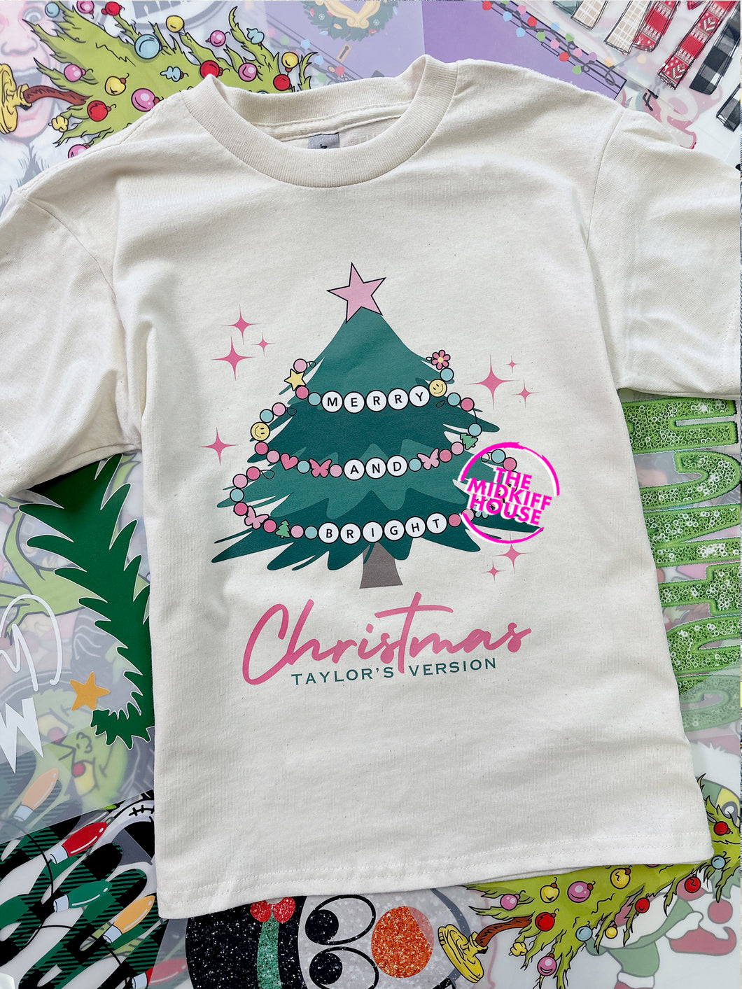 MERRY AND BRIGHT TV TEE