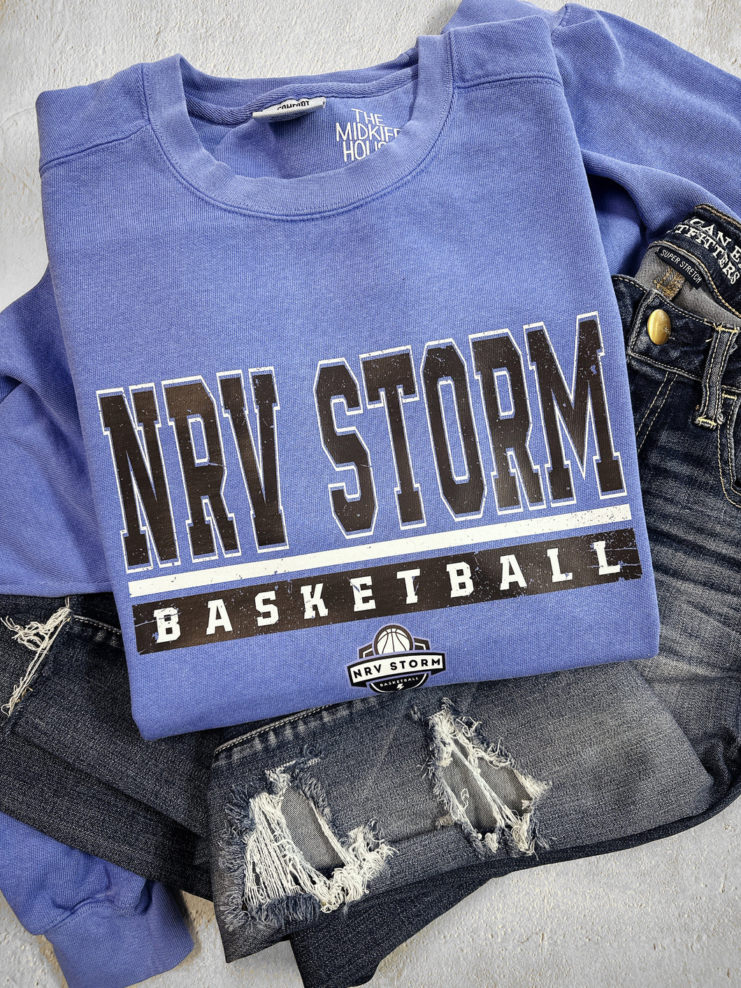 NRV STORM BOLD BLUE CREWNECK