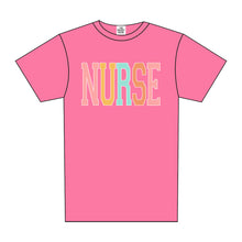Load image into Gallery viewer, NURSE RAINBOW VARSITY TEE
