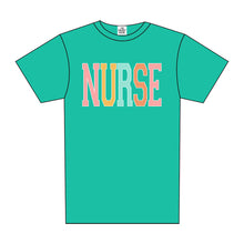 Load image into Gallery viewer, NURSE RAINBOW VARSITY TEE
