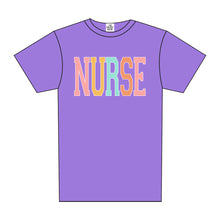 Load image into Gallery viewer, NURSE RAINBOW VARSITY TEE
