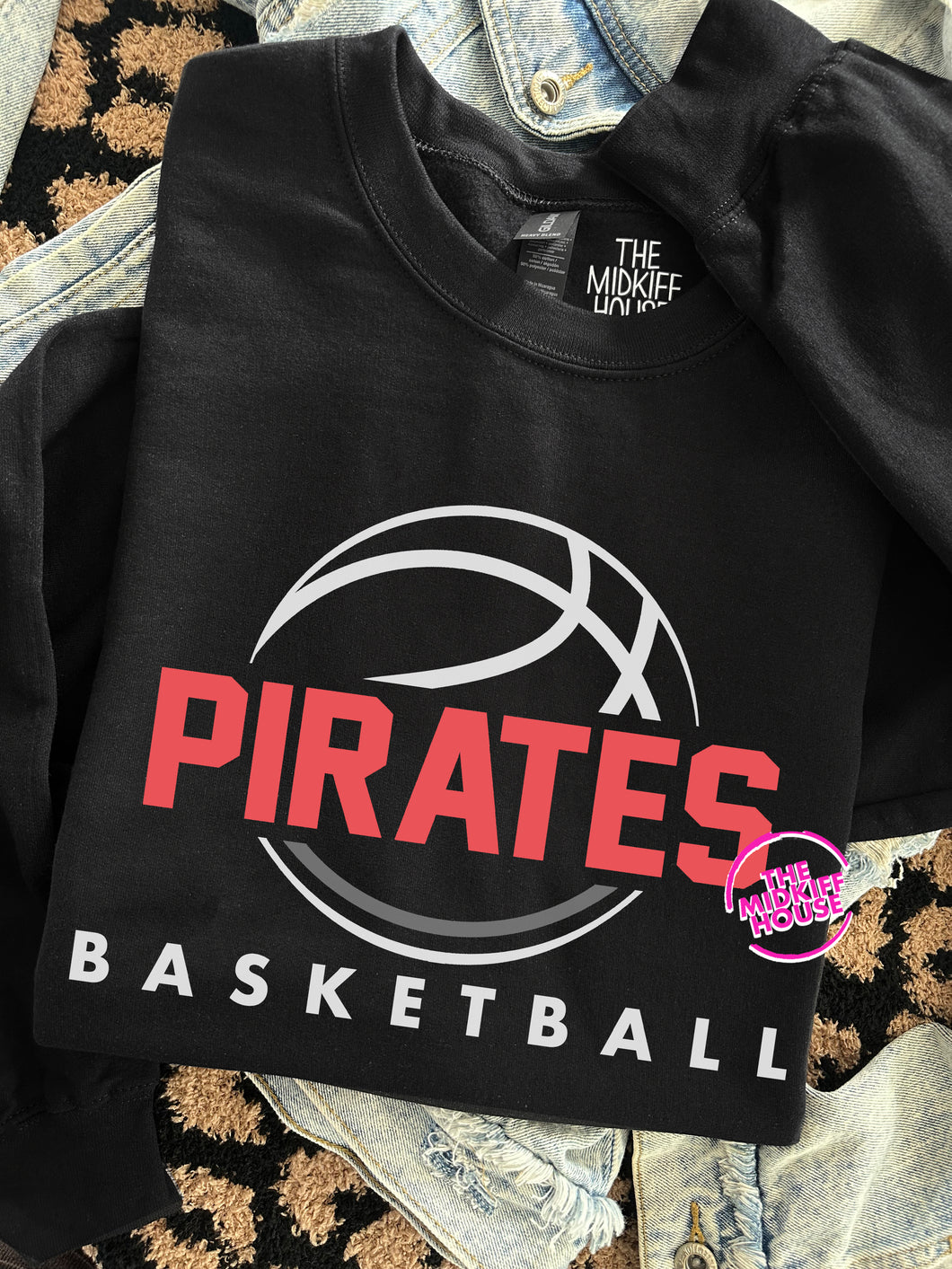 SALE! THROWBACK PIRATES BASKETBALL CREWNECK