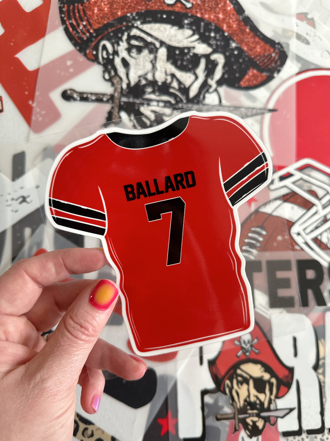 PIRATES FOOTBALL JERSEY TRANSFER DECAL